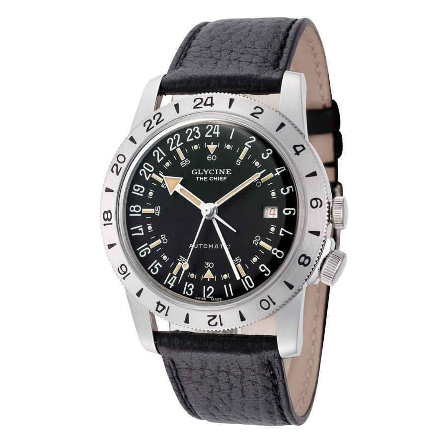 Glycine Airman Vintage The Chief Automatic Black Dial Unisex Watch GL0465 670$