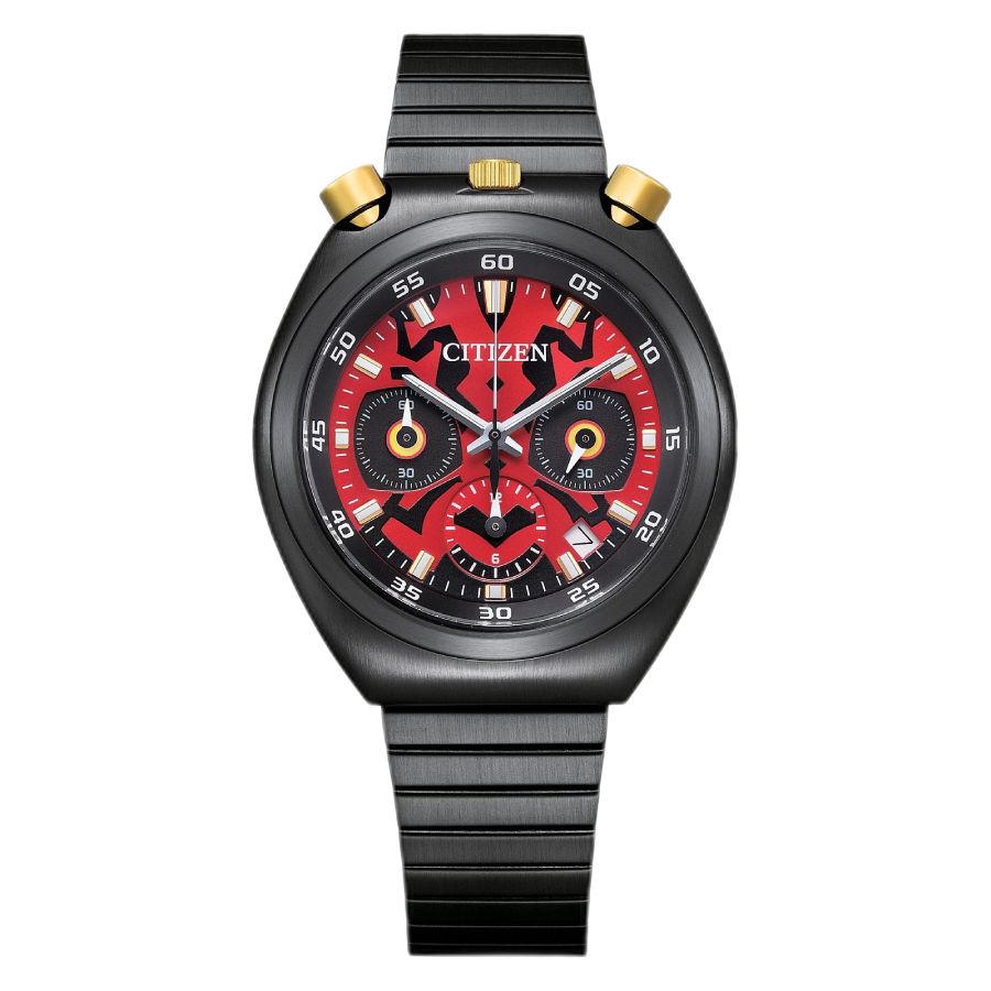 Citizen Darth Maul Chronograph Quartz Red Dial Mens Watch AN3668-55W 290$