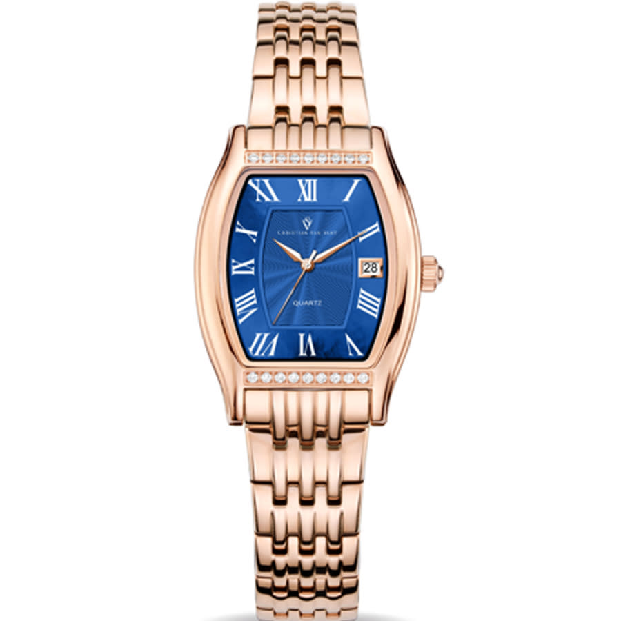 Christian Van Sant Gemma Quartz Blue Dial Ladies Watch CV2455 243$