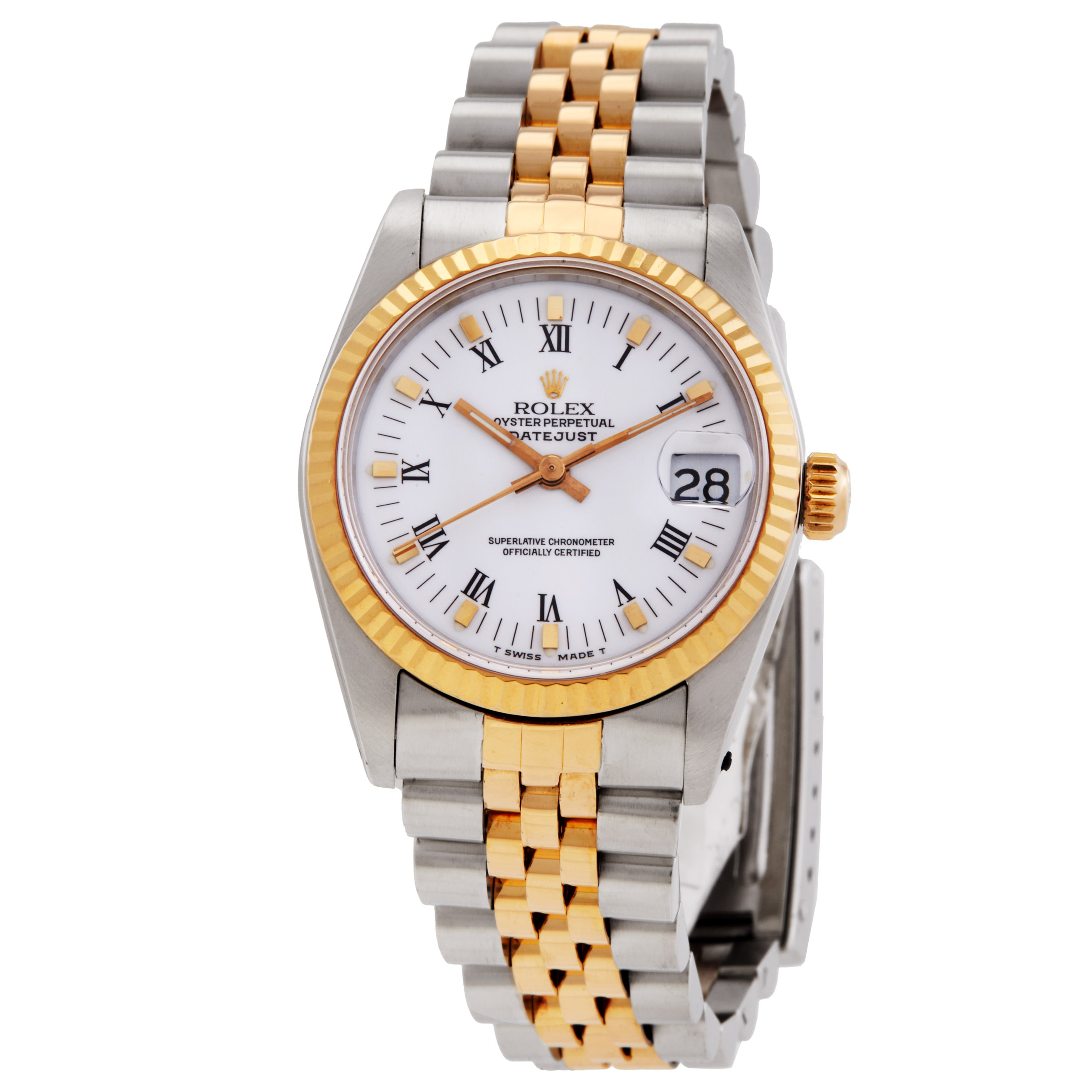 Preowned Rolex Datejust Automatic White Dial Ladies Watch 68273WRSJ