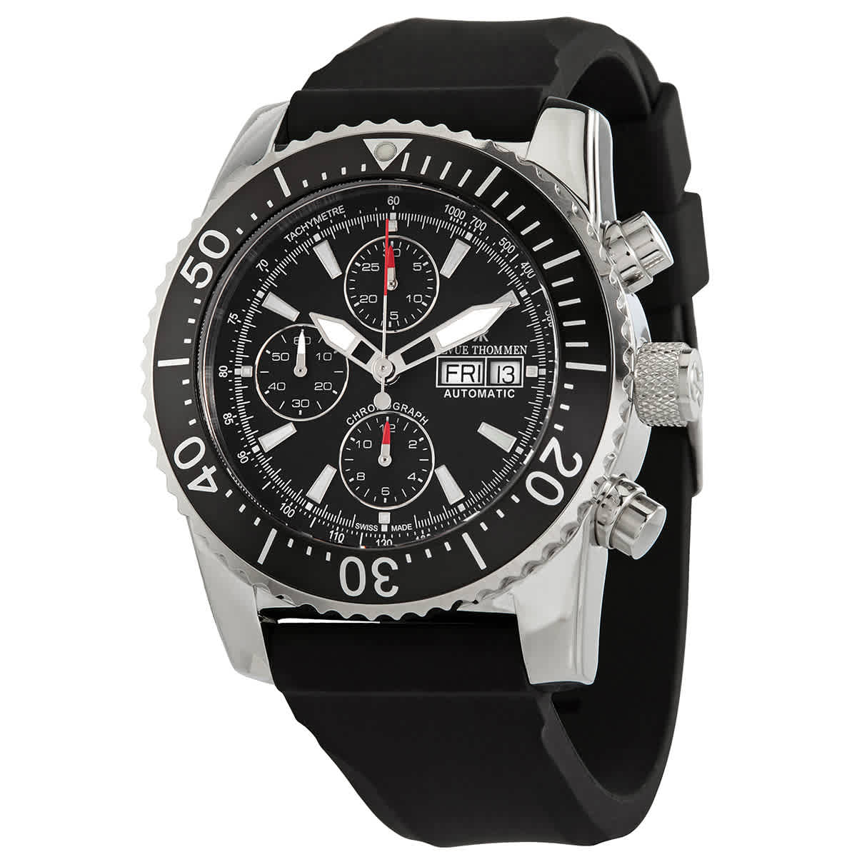 Revue Thommen Air Speed Chronograph Automatic Black Dial Mens Watch 170306534 1031$
