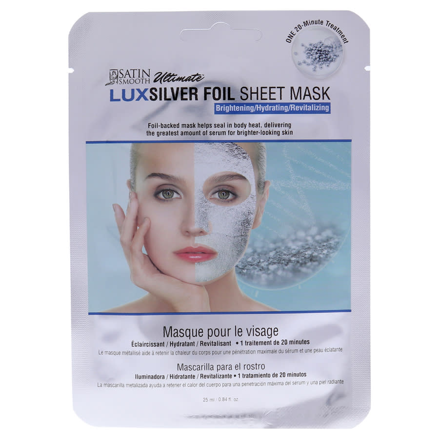 Ultimate LuxSilver Foil Sheet Mask by Satin Smooth for Women - 1 Pc Mask 15$