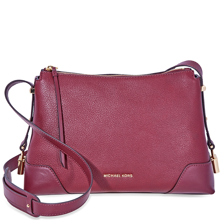 oxblood leather bag