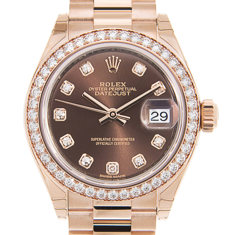 Rolex LadyDatejust Automatic Diamond Brown Dial Ladies Watch 279135RBR0017