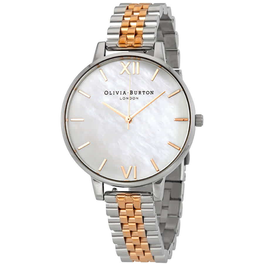 Olivia Burton Big Dial Mop Dal Two Tone Ladies Watch Ob16mop06 7613272297530 Ebay