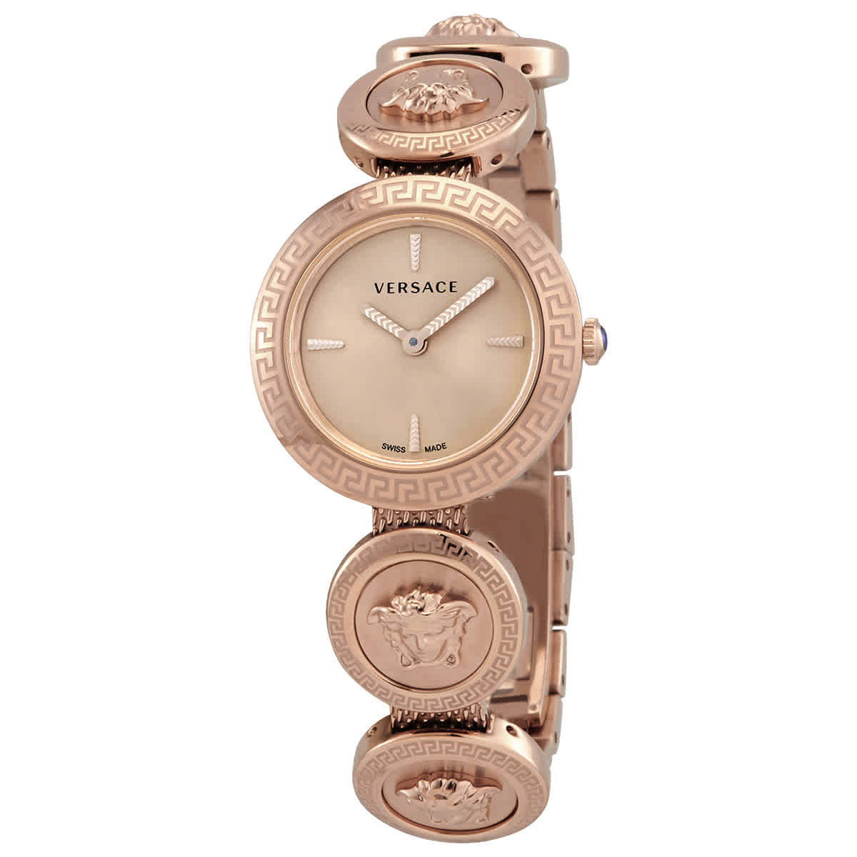 gold medusa stud icon bracelet watch