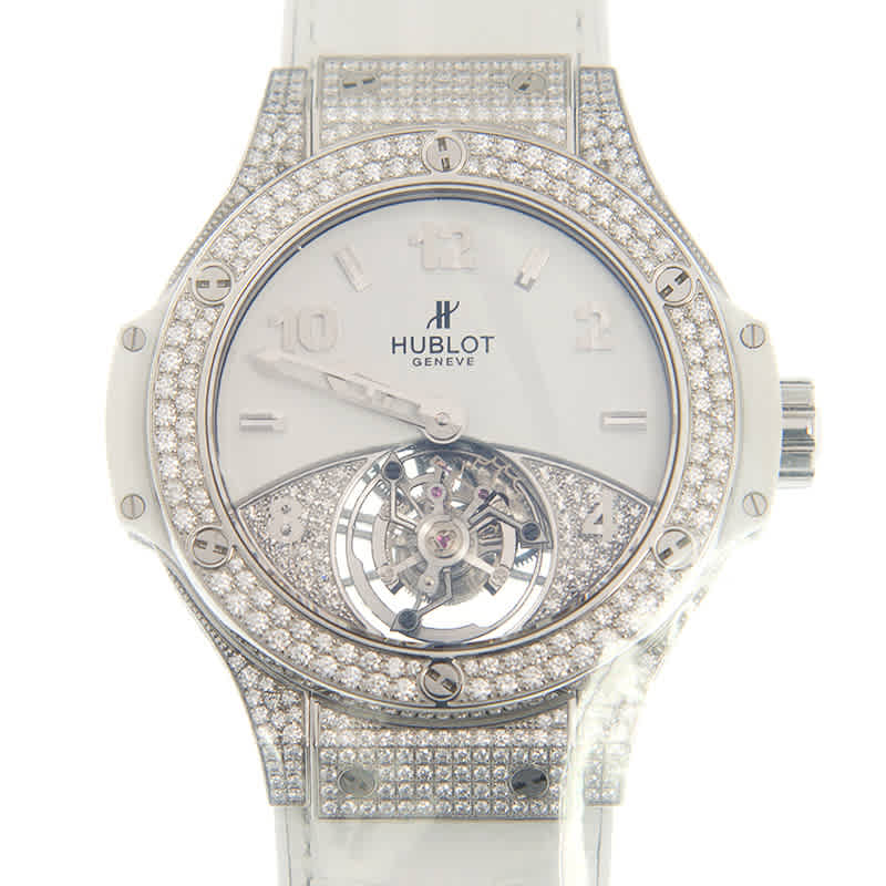 Hublot BIG BANG Tourbillon Hand Wind Diamond White Dial Mens Watch 345SE2010LR1704 79295$