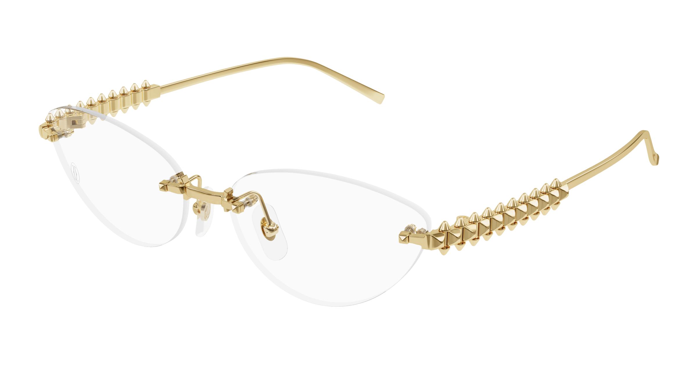 Cartier Clash de Cartier Demo Cat Eye Ladies Eyeglasses CT0565O 001 57 1550$