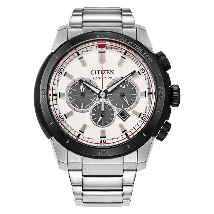 Citizen Brycen Chronograph White Dial Mens Watch CA4188-81A 189$