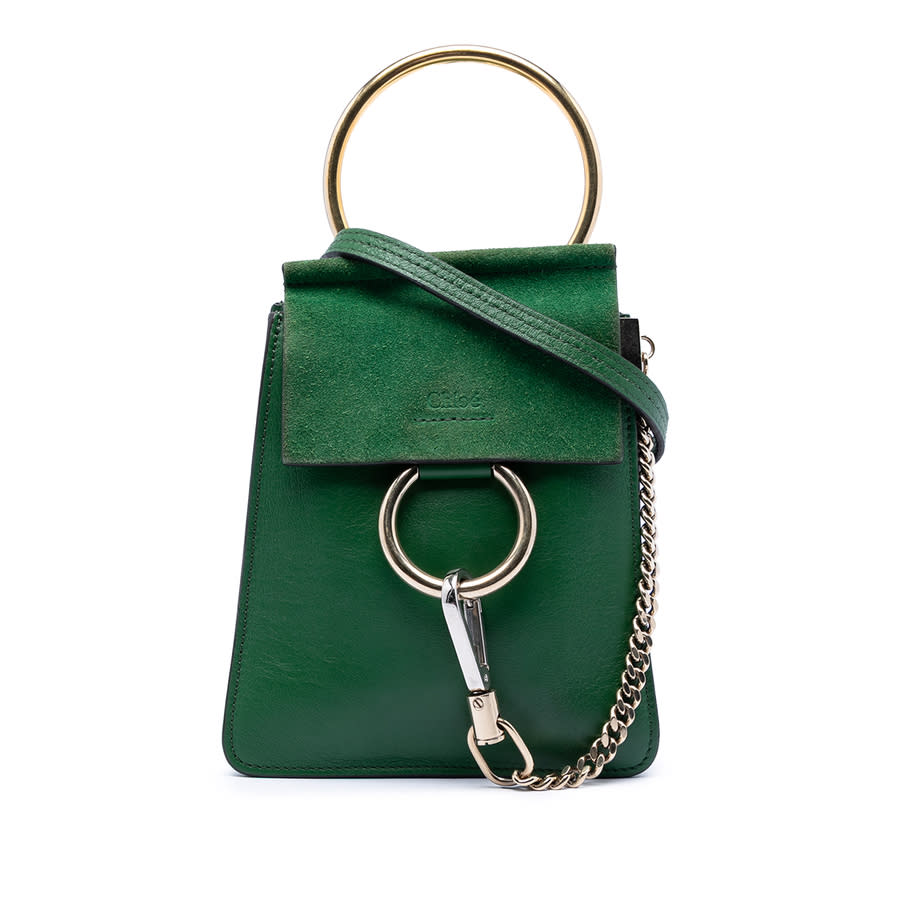 Pre-owned Chloe Mini Calfskin and Suede Faye Bracelet Bag Ladies 1KQC8JSGKKY9VI4E 646$