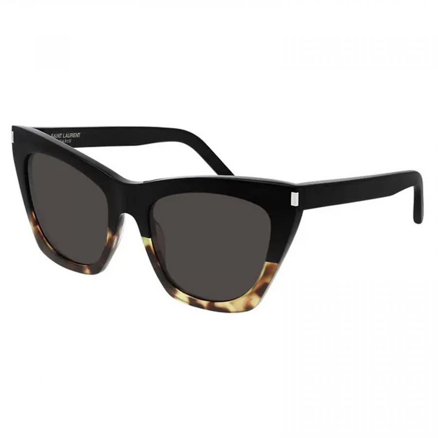 Saint Laurent Ladies Black Cat Eye Sunglasses SL214KATE 010