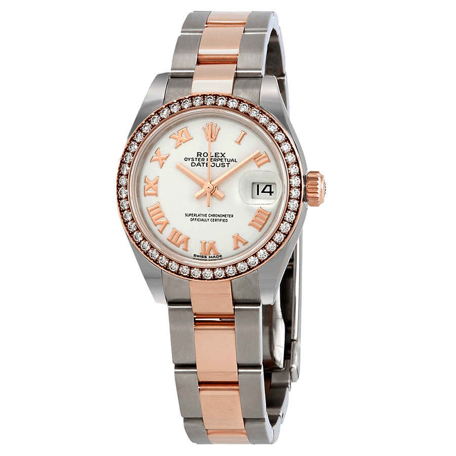 Rolex Datejust White Dial Automatic Ladies Steel and 18K Oyster Watch 279381WRO