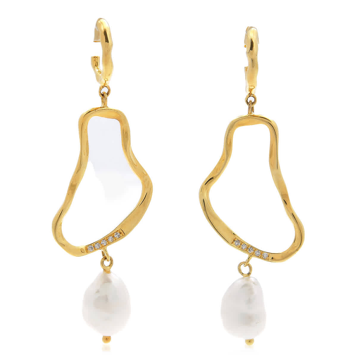 Diamanti Per Tutti Ladies Gold Ava Pearl Drop Earring 81$