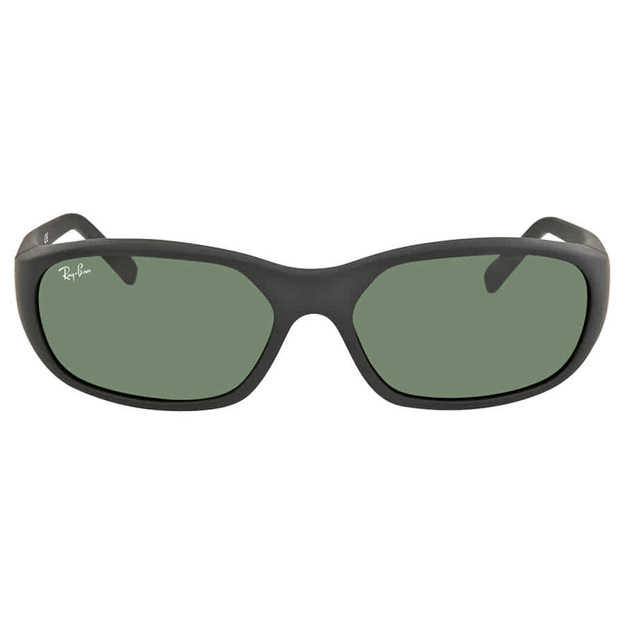 Ray-Ban Unisex Sunglass Daddy-O -  Frame color: Rubber Black, Lens color: Green