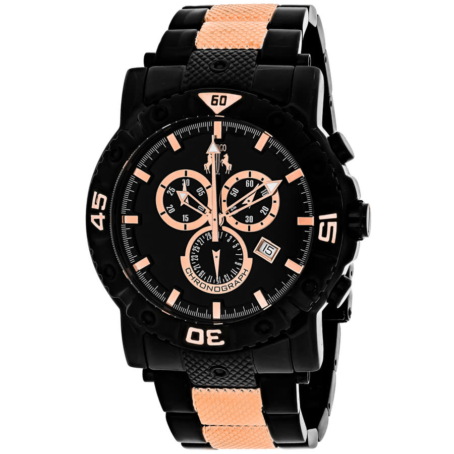Jivago Titan Chronograph Quartz Black Dial Mens Watch JV9127XL