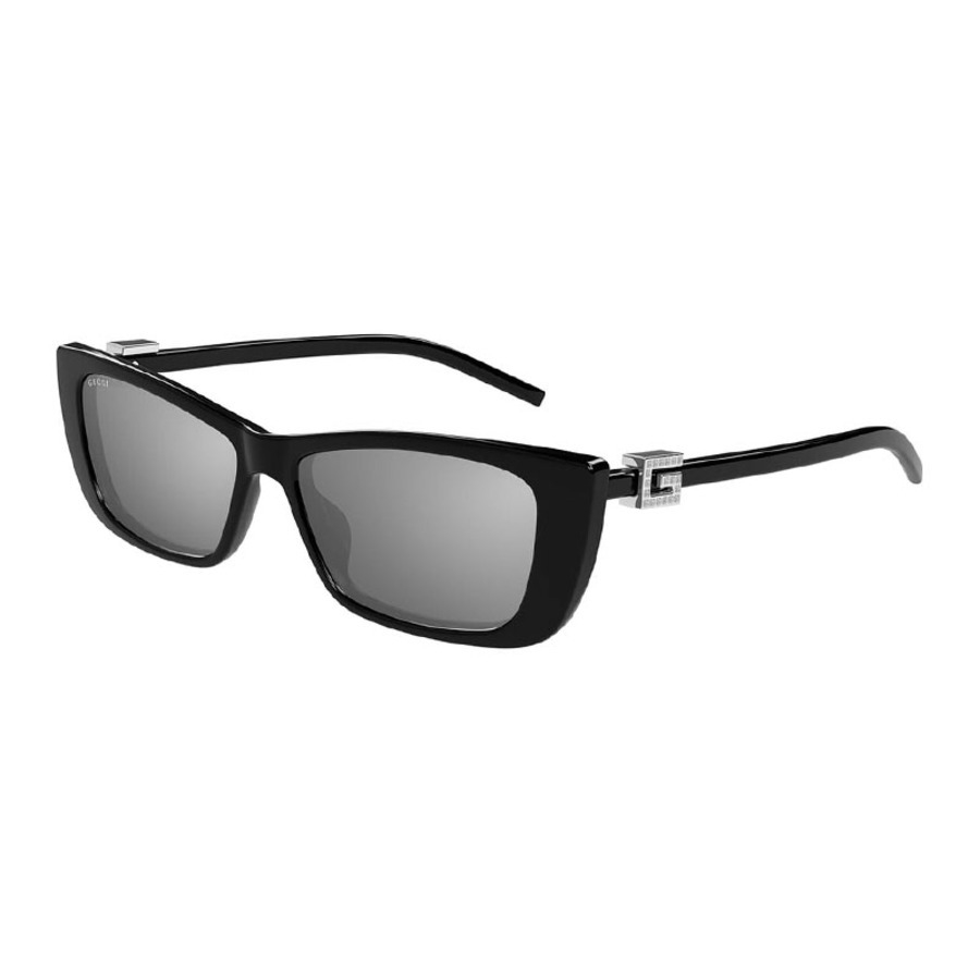 Gucci Ladies Black Rectangular Sunglasses GG1681S 002 53