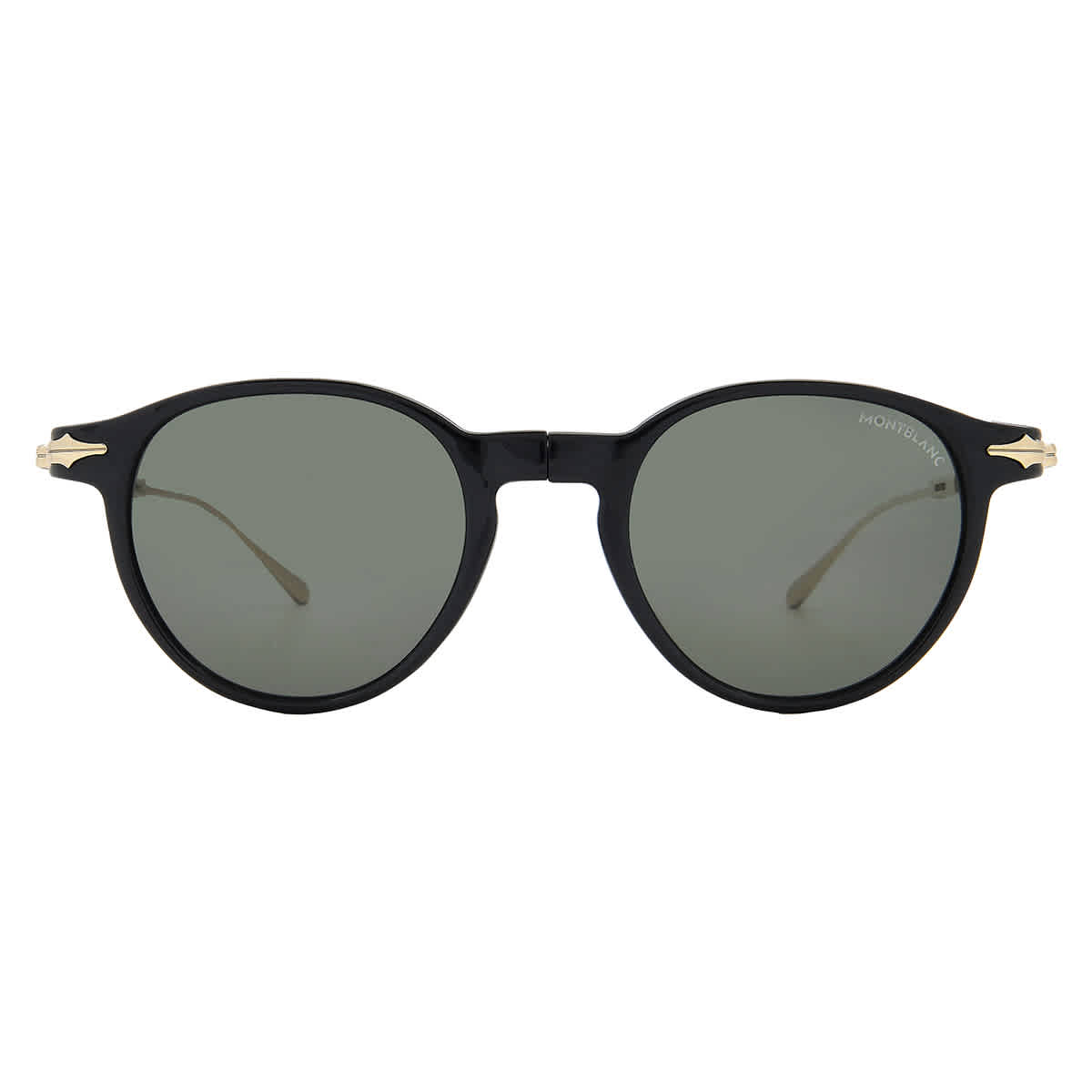 Montblanc Grey Round Mens Sunglasses MB0407S 001 49