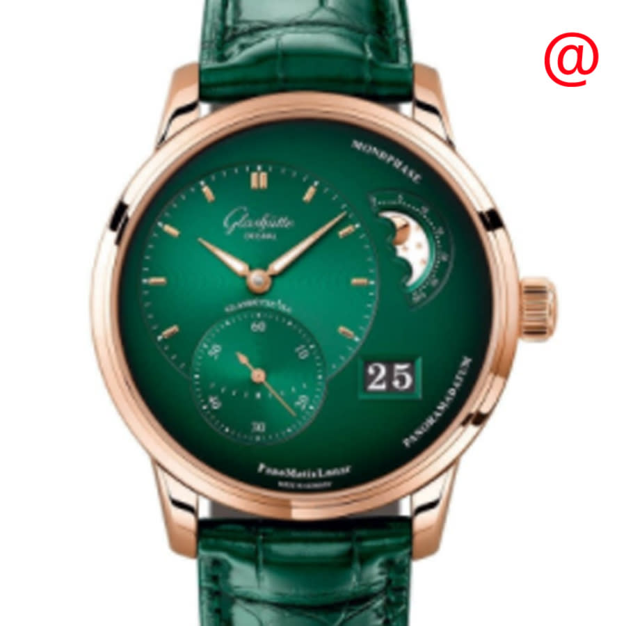Glashutte PanoMaticLunar Automatic Green Dial Mens Watch 1-90-02-23-35-01