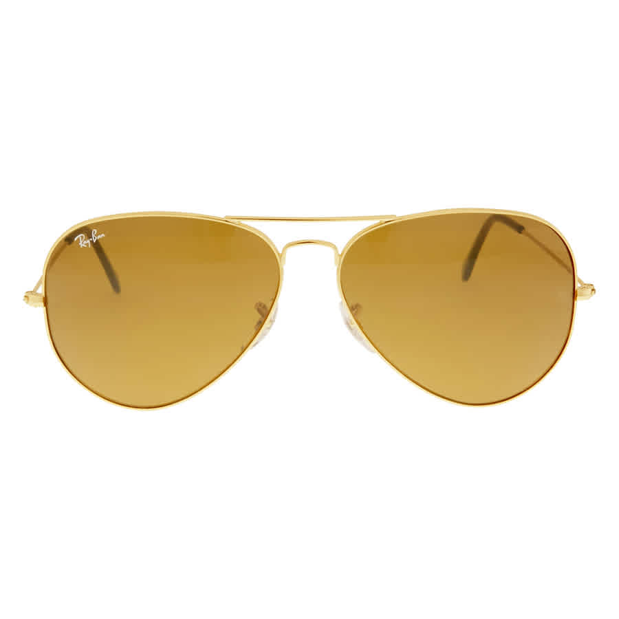 Ray-Ban Unisex Sunglass Aviator Classic -  Frame color: Arista Gold, Lens color: B-15 Brown