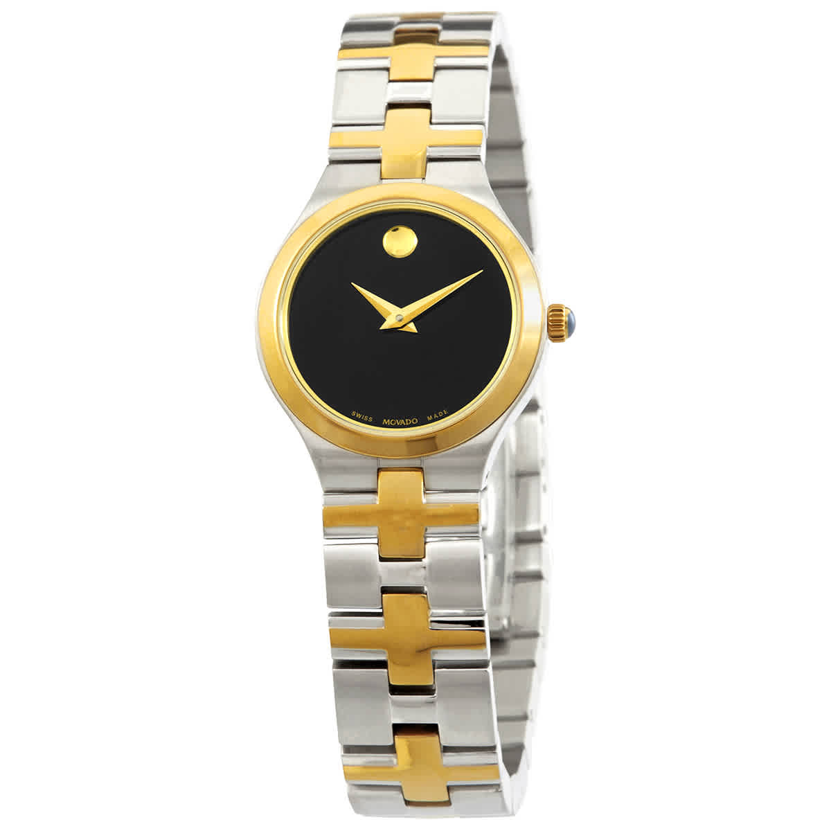 Black face top movado watch women's