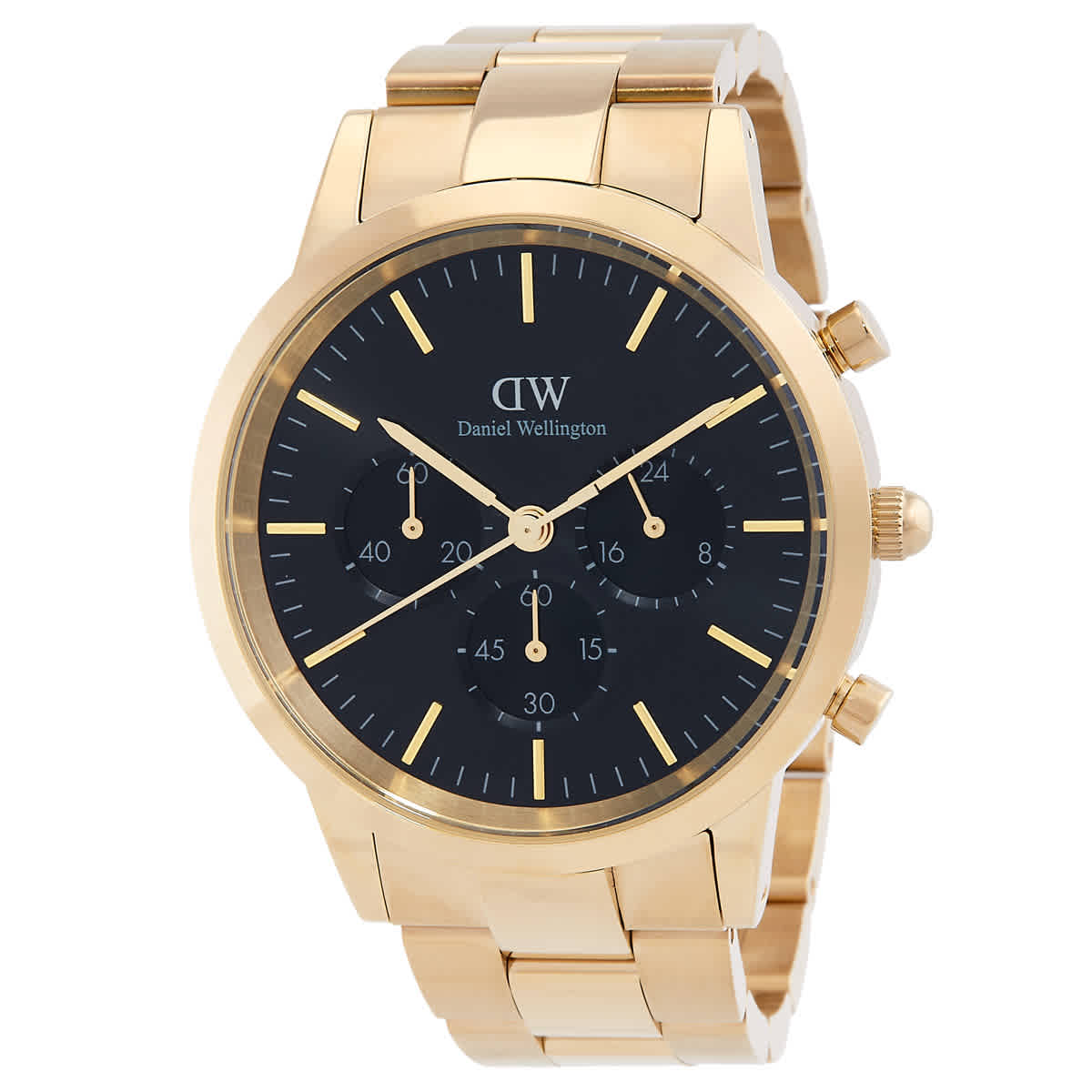 Daniel Wellington Iconic Chronograph Quartz Black Dial Watch DW00100641 164$