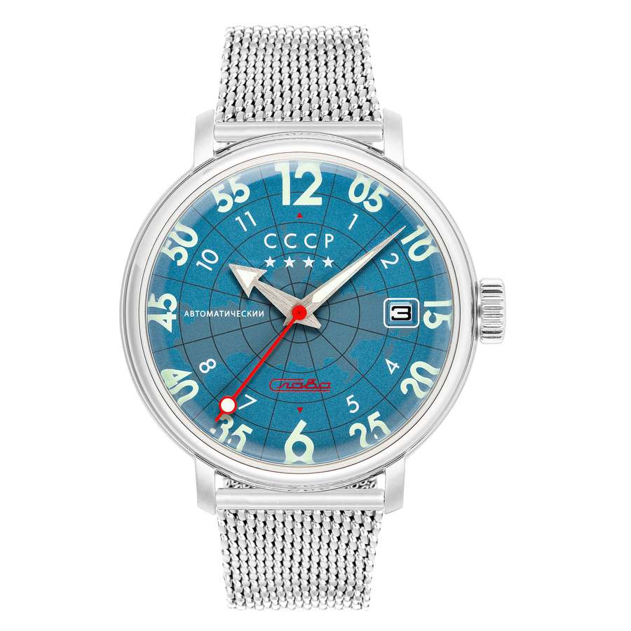 CCCP Hereos Comrade Automatic Blue Dial Mens Watch CP-7097-33