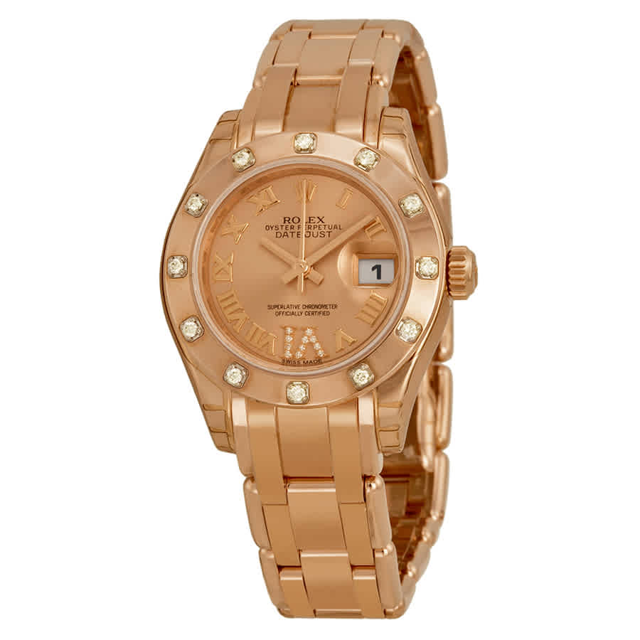 Rolex LadyDatejust Pearlmaster Pink Dial 18K Everose Gold Automatic Ladies Watch 80315PKRDPM