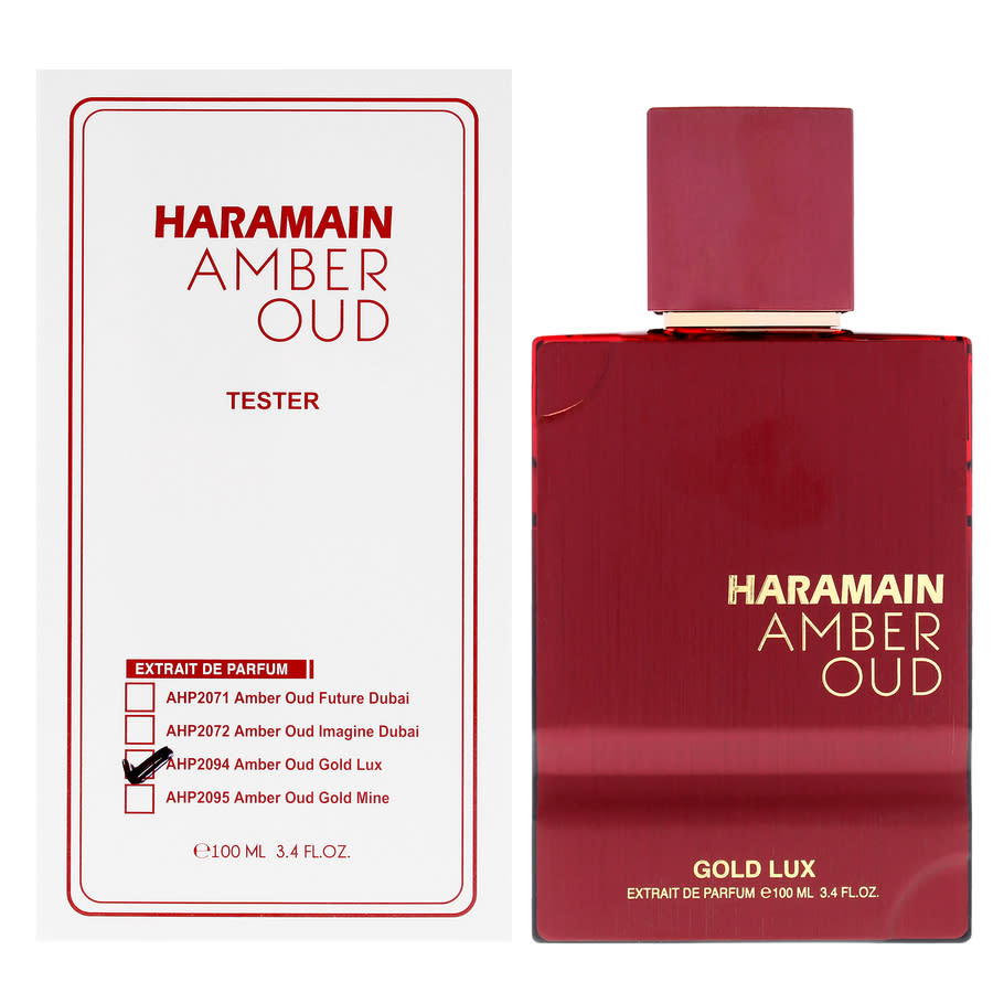 Al Haramain Unisex Amber Oud Gold Lux Extrait de Parfum Spray 34 oz Tester Fragrances 6600001288045 55$