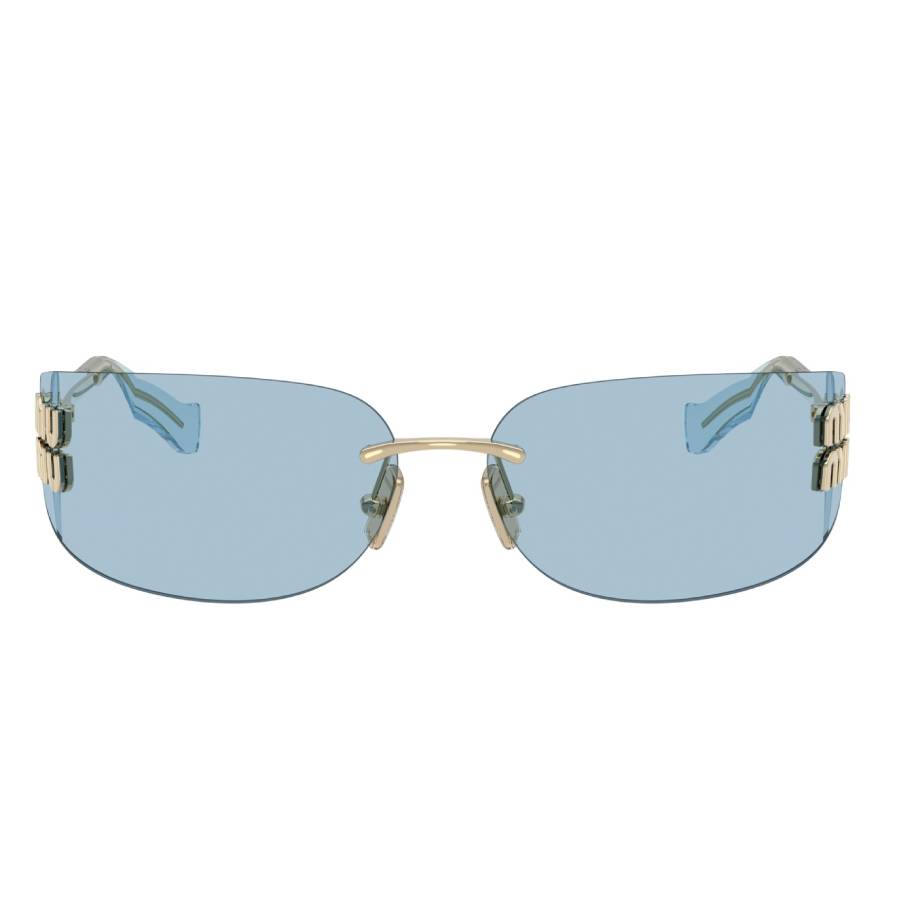 Miu Miu Woman Sunglass MU A51S -  Frame color: Pale Gold, Lens color: Light Blue