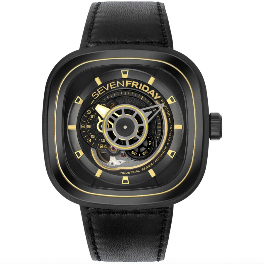Sevenfriday P2B/02 Automatic Day-Night Black Dial Mens Watch SF-P2B/02