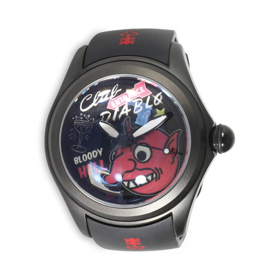 Pre-owned Corum Bubble Automatic Black Dial Mens Watch 08231098037 PO01 3750$