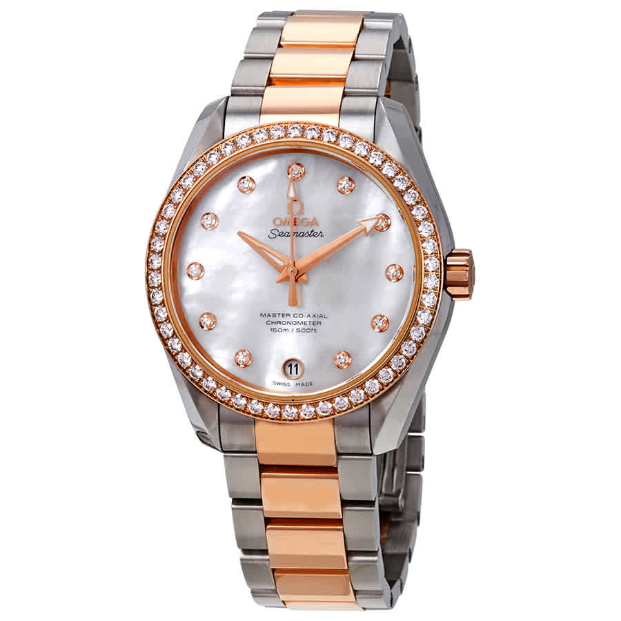 omega ladies seamaster rose gold