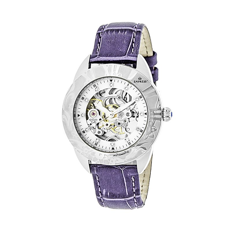 Empress Godiva Automatic Crystal Mother of Pearl Dial Ladies Watch EM1105