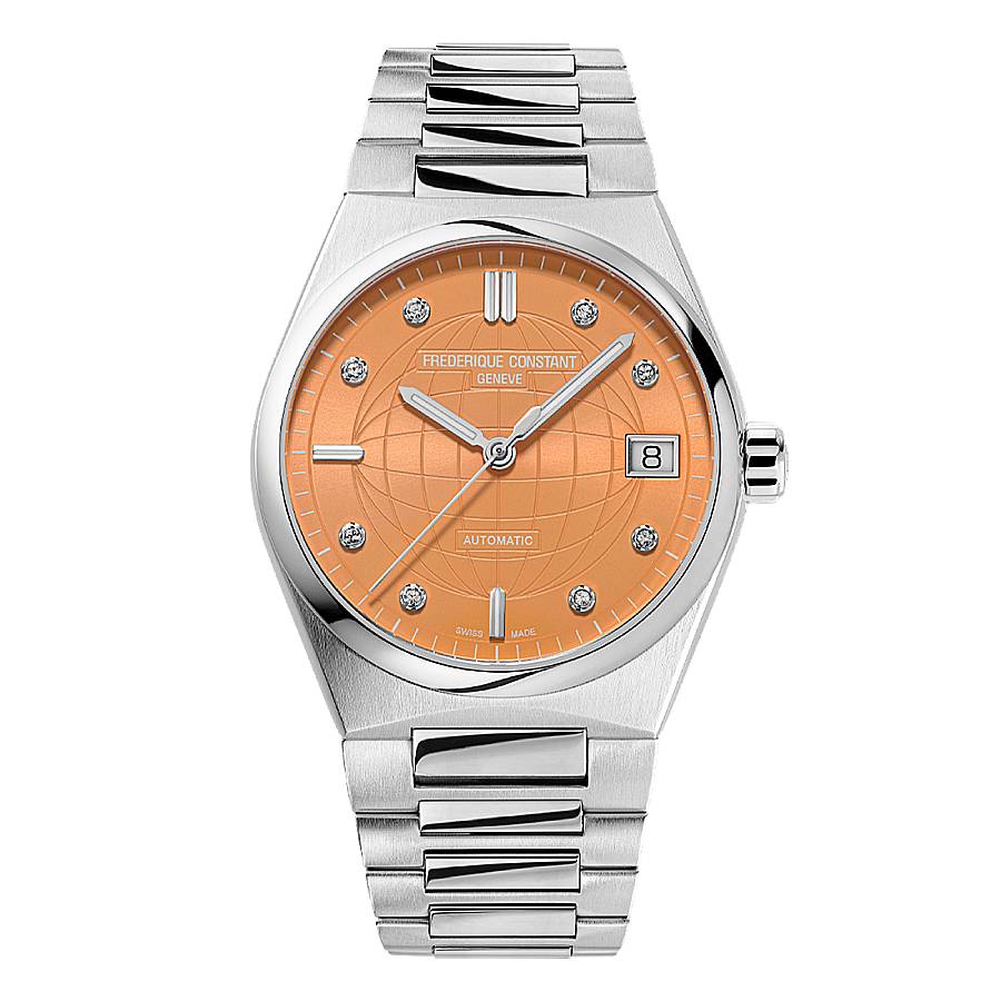 Frederique Constant Highlife Automatic Orange Dial Ladies Watch FC-303OD2NH6B 1472$