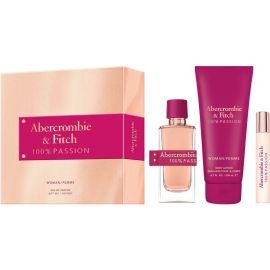 Abercrombie and Fitch Ladies 100% Passion 3pcs EDP Gift Set Fragrances 085715169990