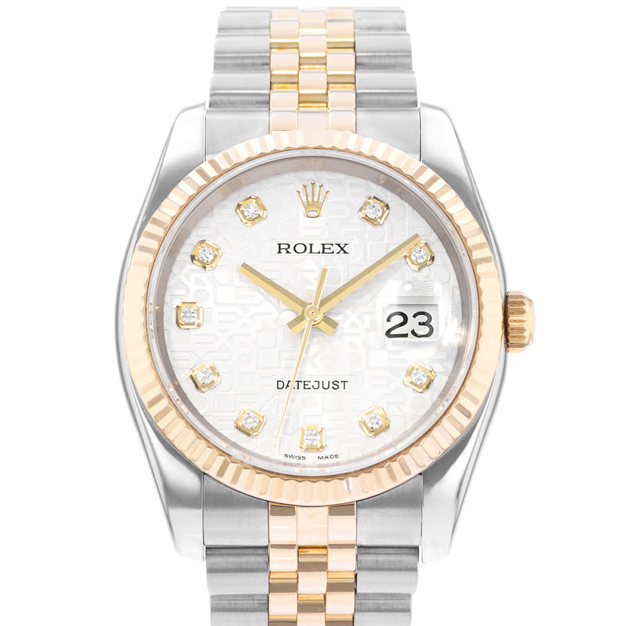 Preowned Rolex Datejust 36 Automatic Chronometer Diamond Mens Watch 116233