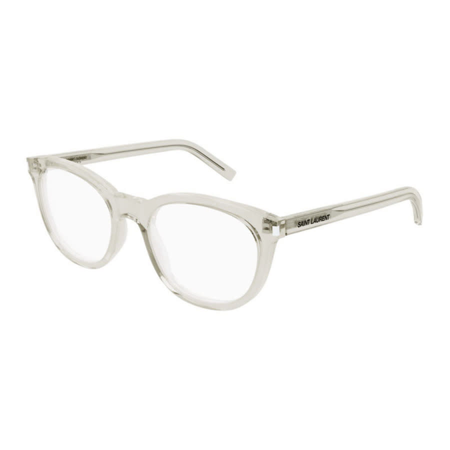 Saint Laurent SL471004 Round Full Rim Havana Eyeglasses — Beige