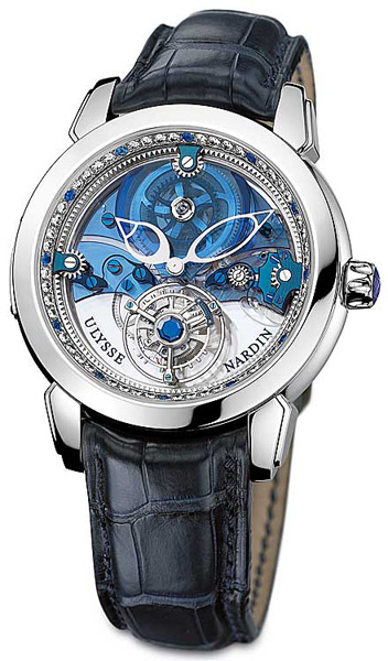 Ulysse Nardin Royal Blue Tourbillon Limited Edition Platinum Mens Watch 799-80 245810$