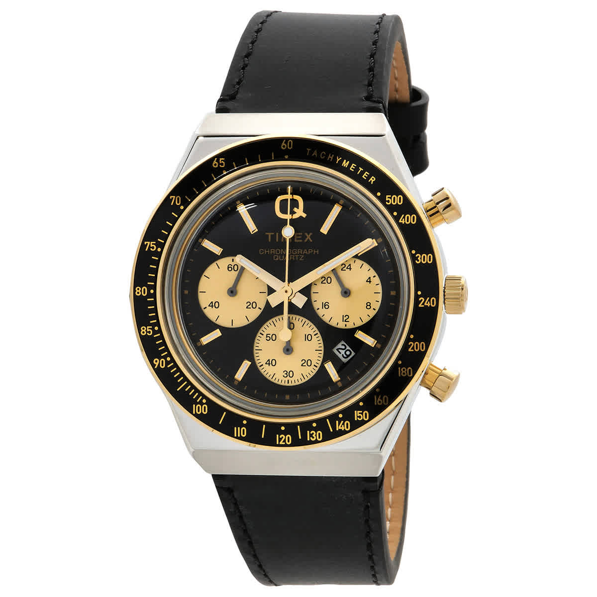 Timex Q Timex Chronograph Quartz Black Dial Mens Watch TW2W64300