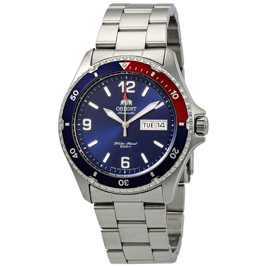 Montre pour homme automatique Orient Mako II cadran bleu lunette Pepsi FAA02009D