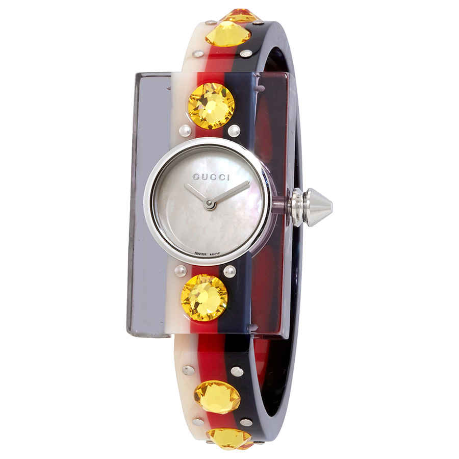 Gucci Vintage Web Mother of Pearl Dial Ladies Watch YA143524 425$
