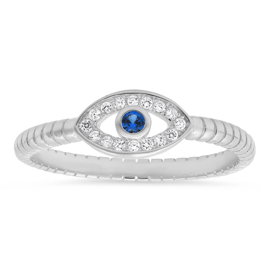 Kylie Harper Sterling Silver CZ Evil Eye Ring 51$