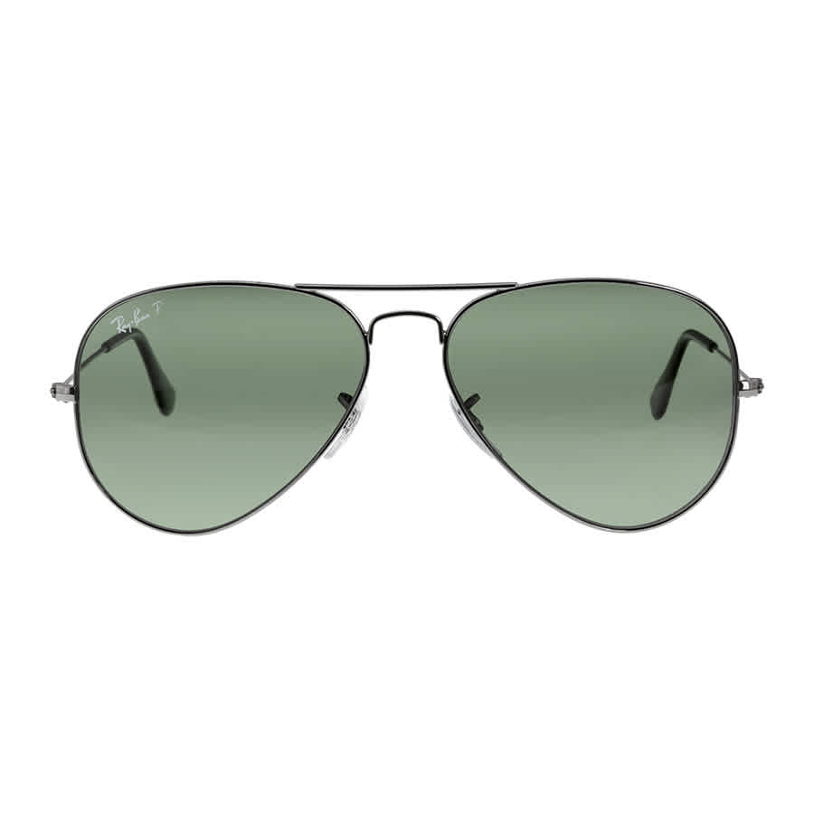 Ray-Ban Unisex Sunglass Aviator Classic -  Frame color: Gunmetal, Lens color: G-15 Green Polarized