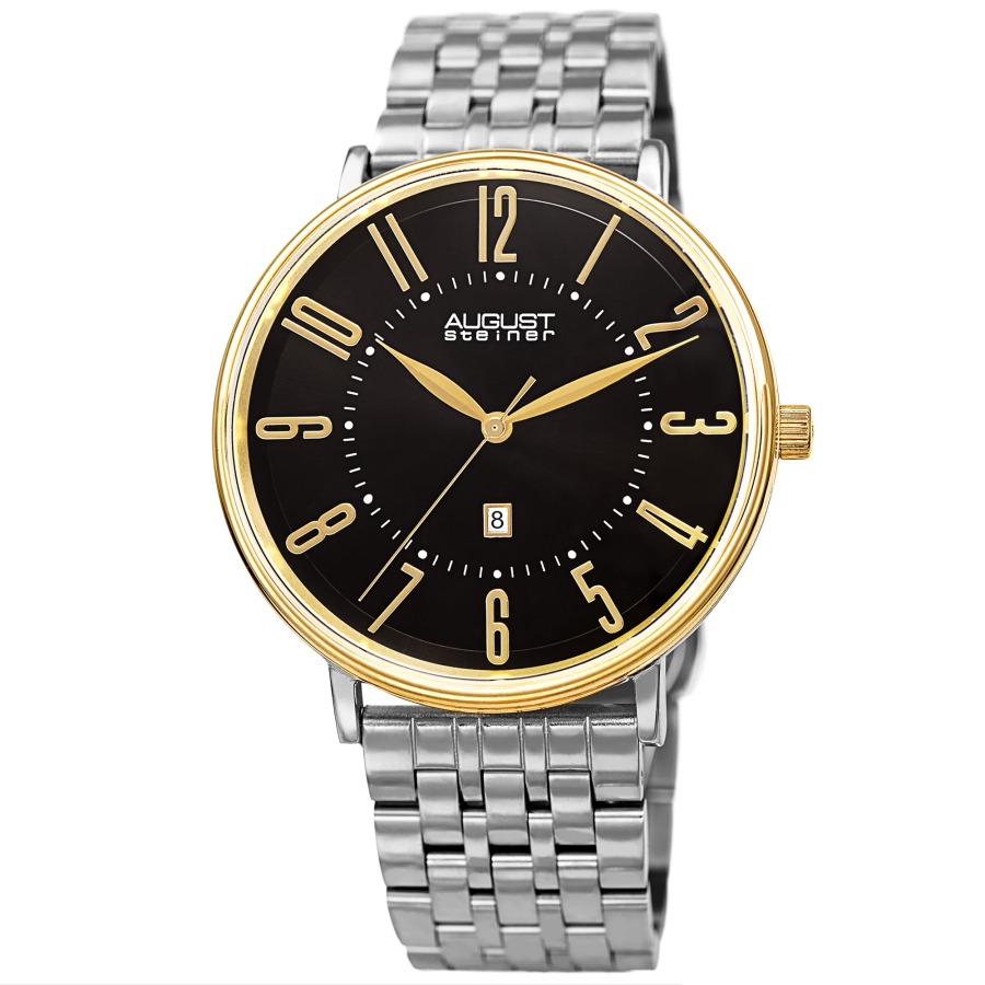August Steiner Quartz Black Dial Mens Watch AS8257TTG