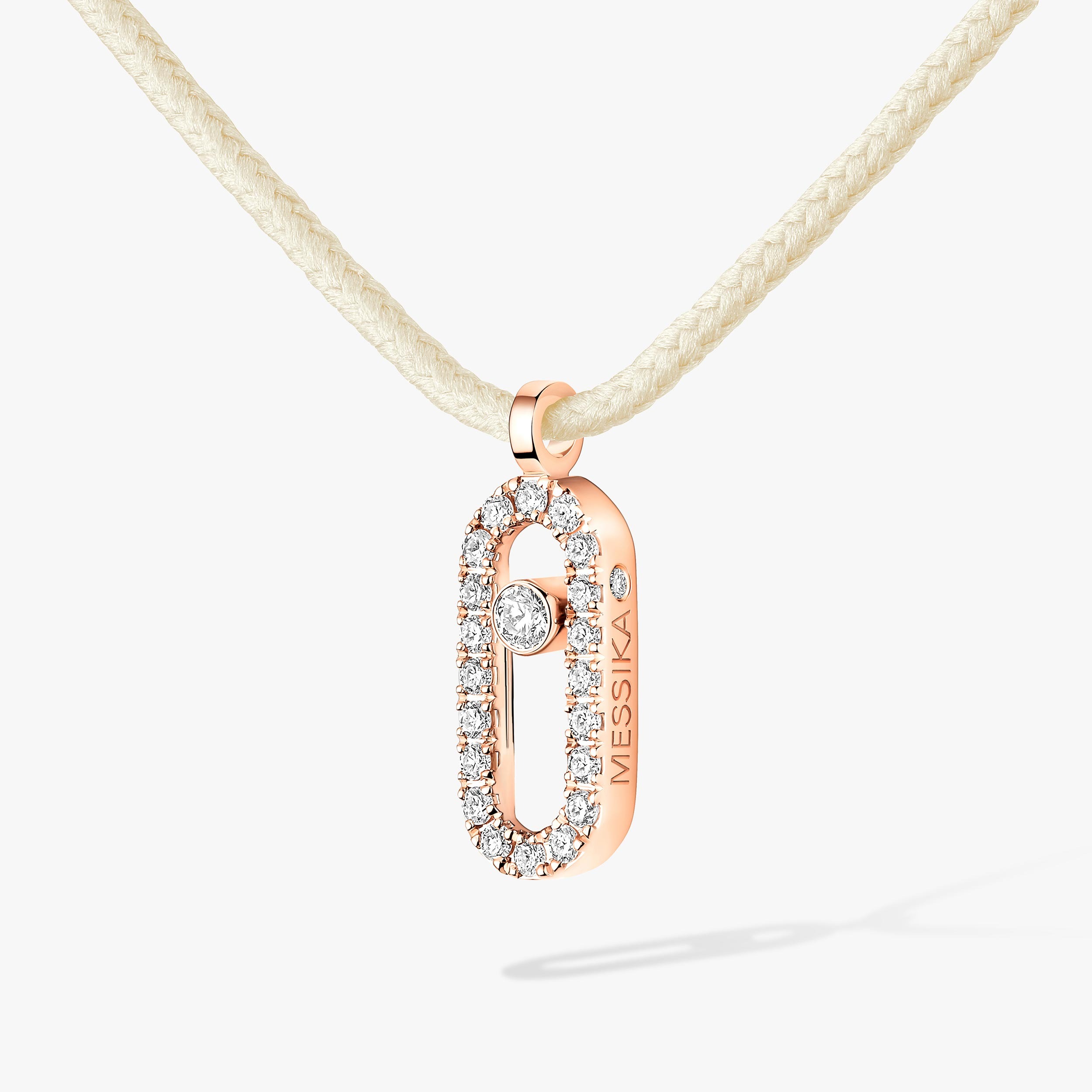 Messika CARES Cream Cord Pave Necklace 878$