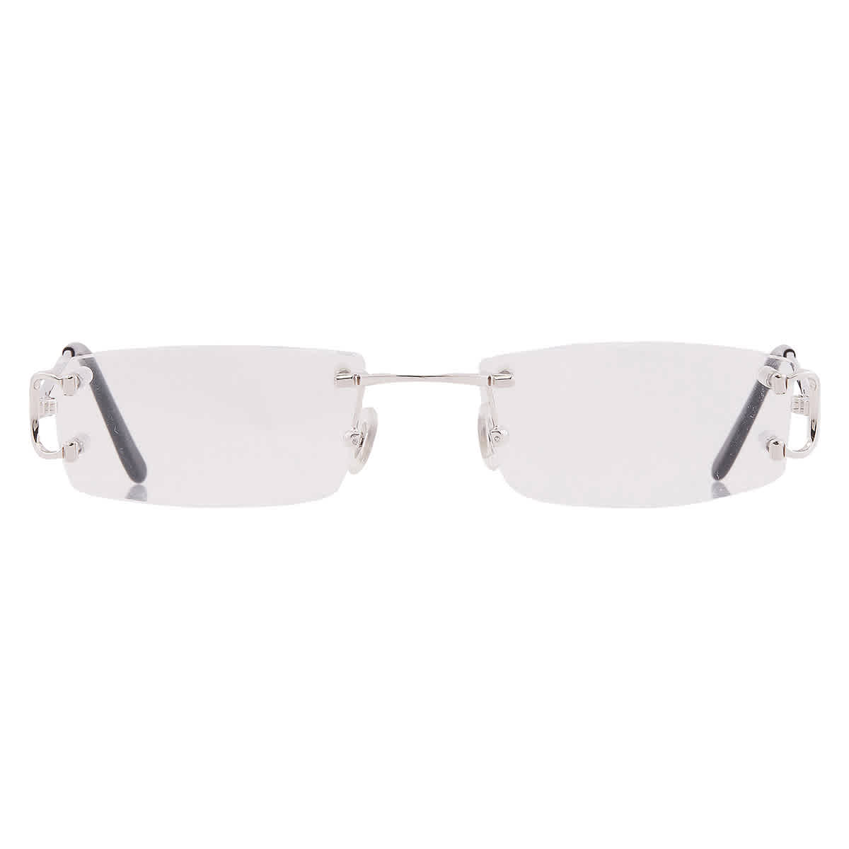 Cartier C Decor Demo Rectangular Unisex Eyeglasses CT0092O 002 53