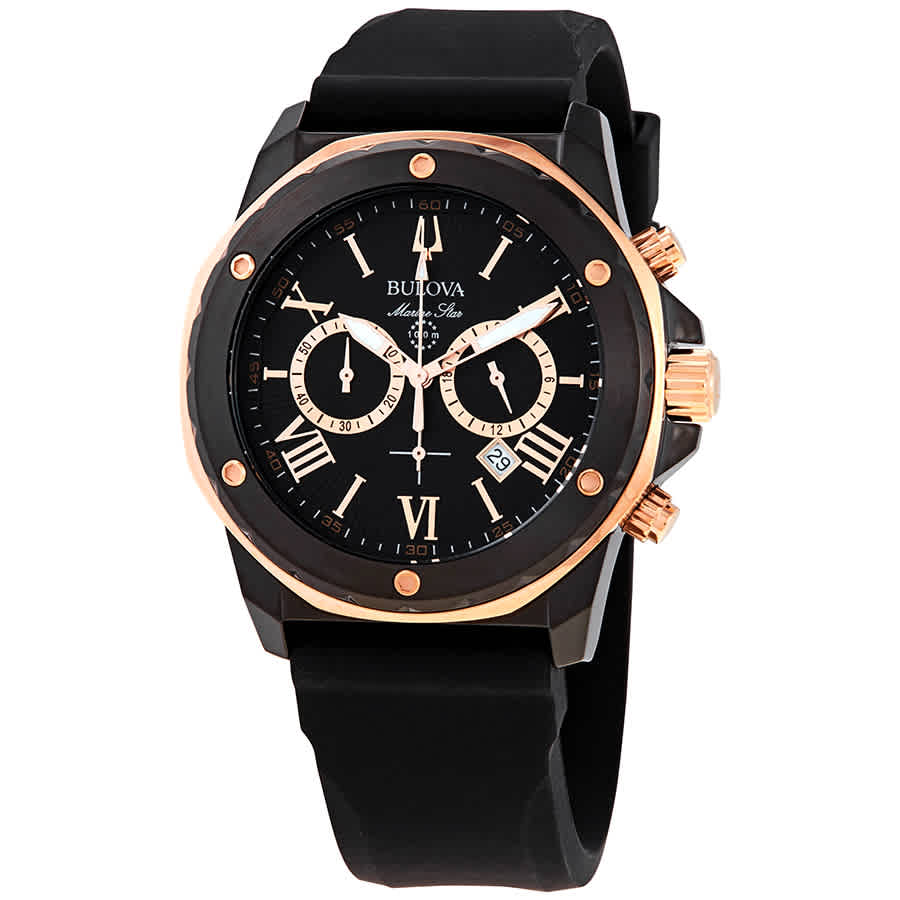 bulova marine star chronograph men's watch