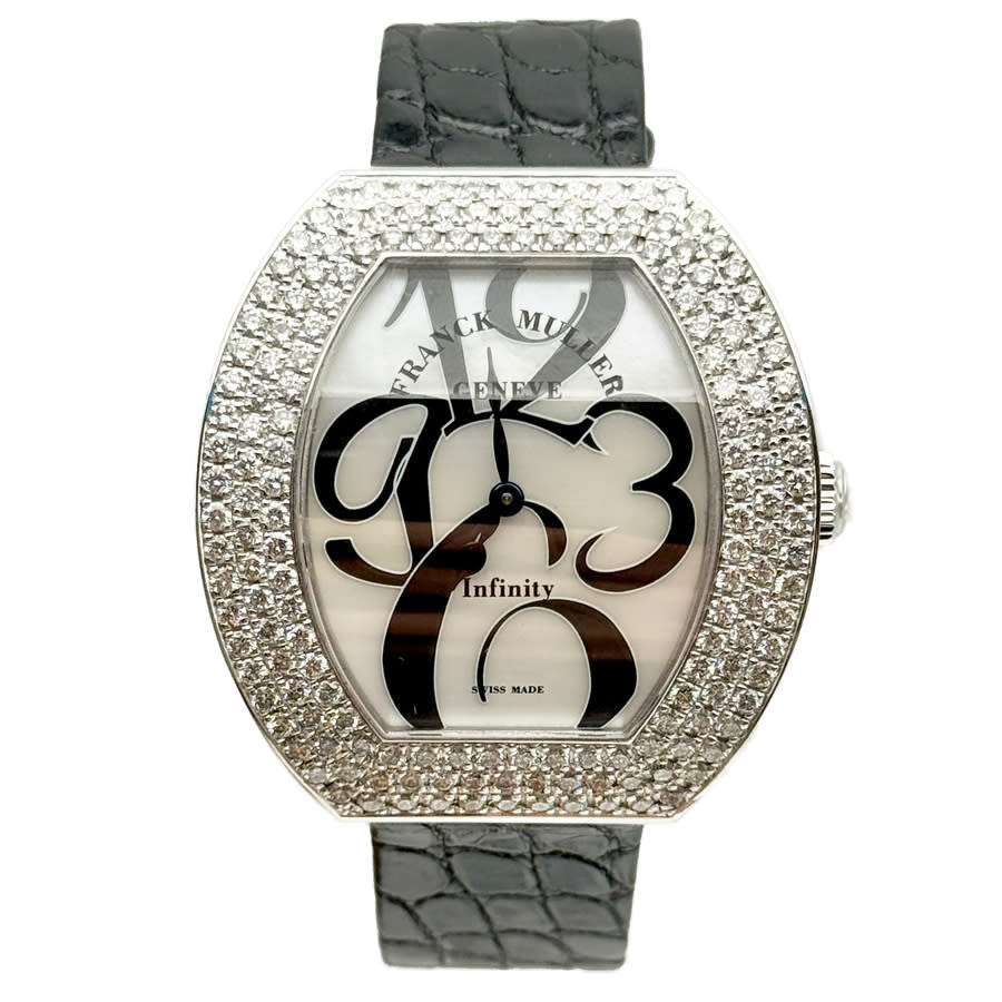 Franck Muller Infinity Quartz Diamond White Dial Ladies Watch 3535 QZ A D3-BLK 8764$