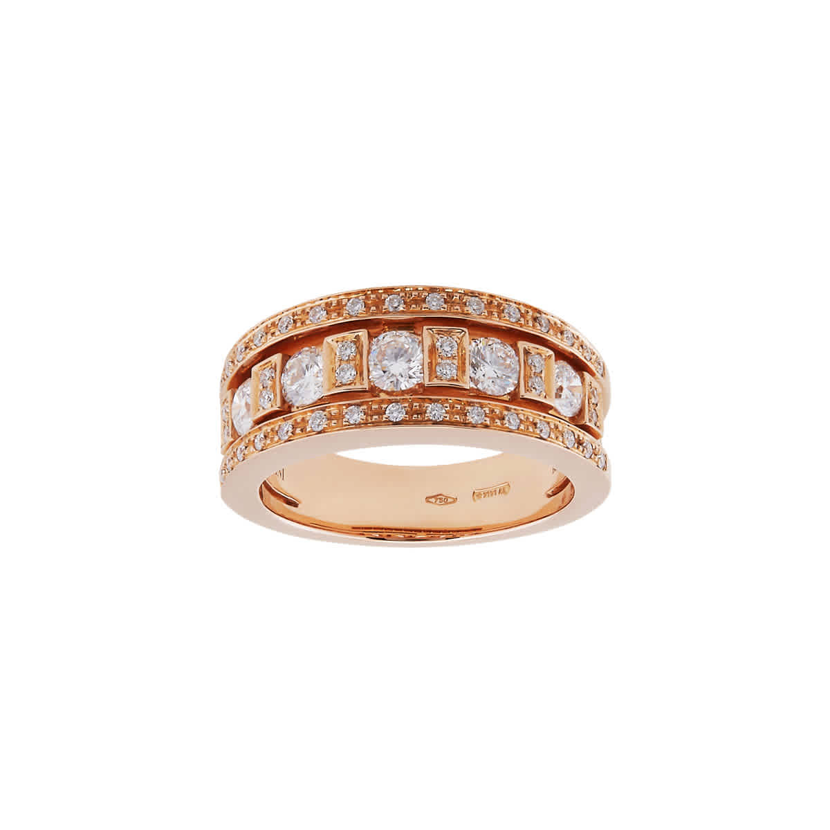 Damiani 18k Rose Gold Diamond Ring Size 55 2811$