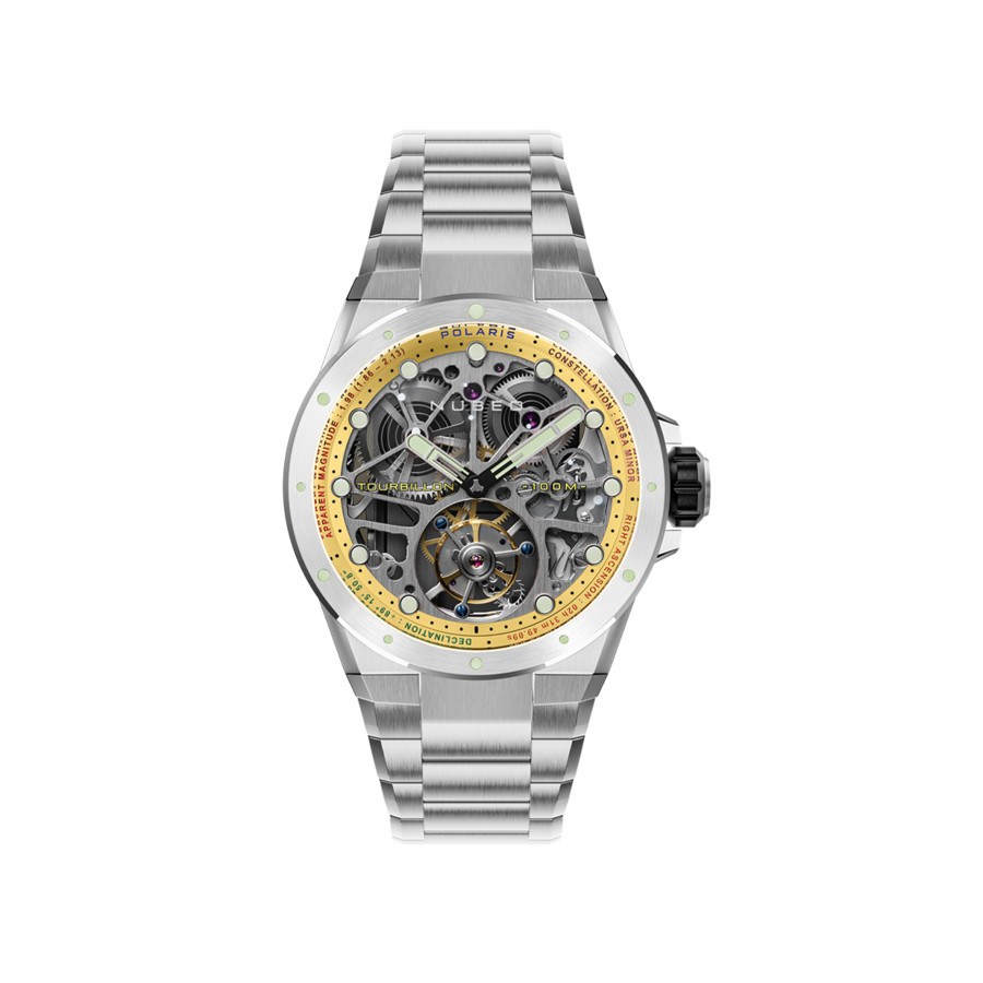 Nubeo Polaris Gold-tone Dial Mens Watch NB-6109-22 1199$